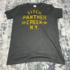 Abercrombie Fitch Panther Creek NY Graphic T Shirt Men's Size Large Charcoal